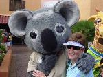 Mom and the giant koala bear.