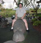 Here I am riding the hippo.